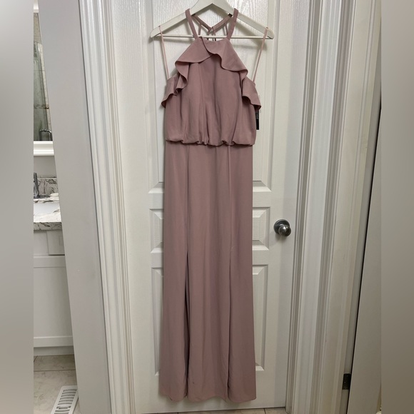 Backless Dusty Rose dress - Size 8 - Picture 3 of 6